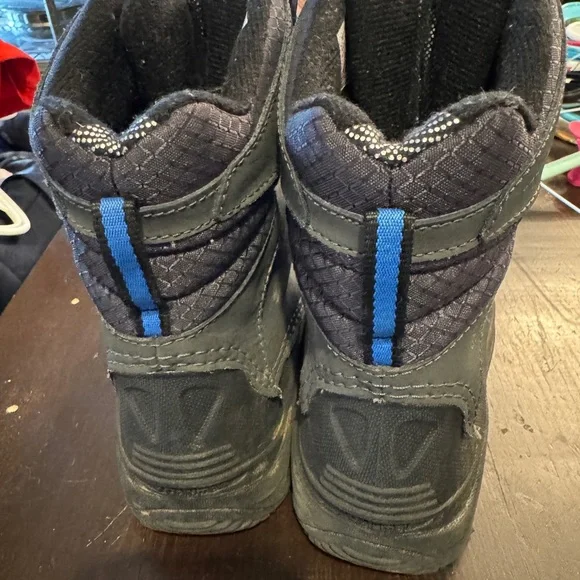 Black and Blue Hiking Boots size 2 - Picture 3 of 3